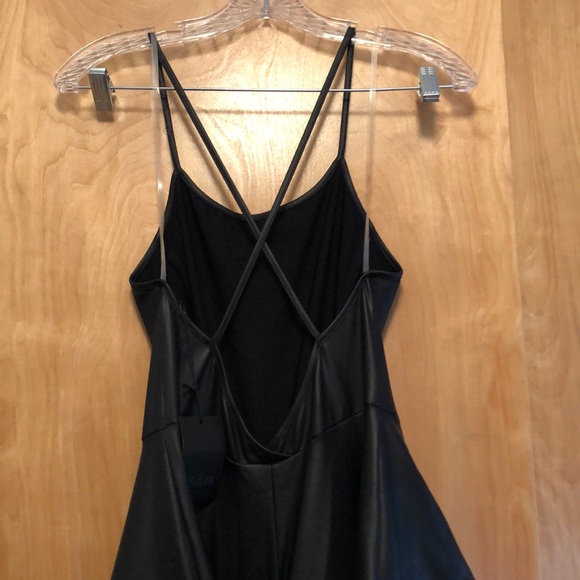 ETA Black Leather Like Dress. - Picture 5 of 6